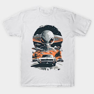 area 51, aliens, resident alien, abduction, alien invasion, ufo, sci fi, extraterrestrial, space, roswell, flying saucer, ufos T-Shirt